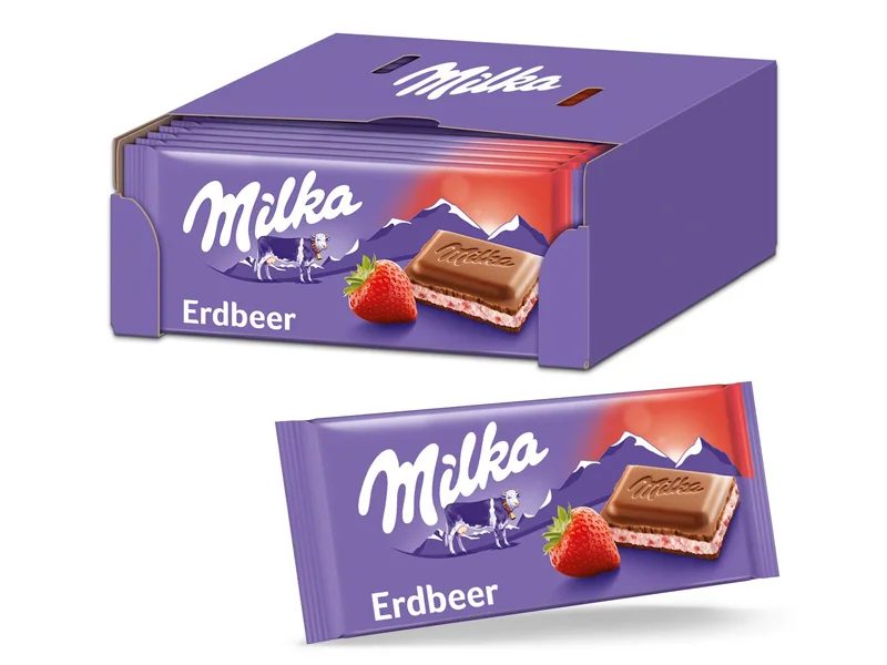 بهترین و ارزان ترین قیمت شکلات میلکا توت فرنگی