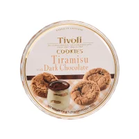کوکی تیولی جعبه فلزی با طعم تیرامیسو و شکلات تلخ 150 گرمی