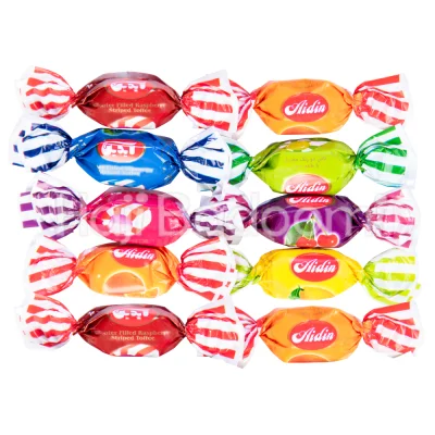 تافی میوه ای آیدین با مغزی شیرعسل