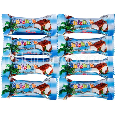 شکلات مغزدار نارگیلی با روکش کاکائو چیچک