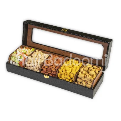 باکس آجیل چرمی مدل رهاورد 1500 گرمی