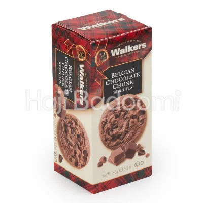 بیسکویت واکرز تکه های شکلات بلژیکی 150 گرمی
