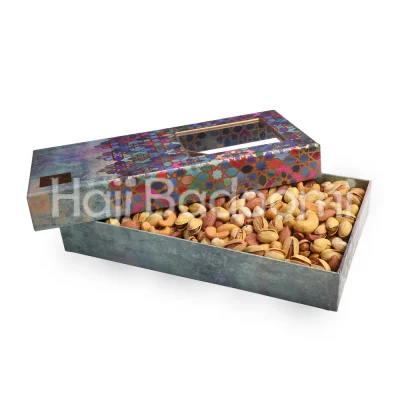 باکس آجیل شور طرح ترنج پنجره ای 1000 گرمی