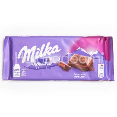 شکلات تخته‌ ای میلکا اکسترا کاکائو 100 گرمی