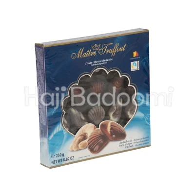 شکلات کادویی مایتر ترافات صدفی با کرم فندقی 250 گرمی