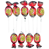 آبنبات چوبی آدامسی پین پاپ با طعم آلبالو سیاه