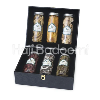 باکس میوه خشک لاکچری شیشه ای مدل آروا 1800 گرمی