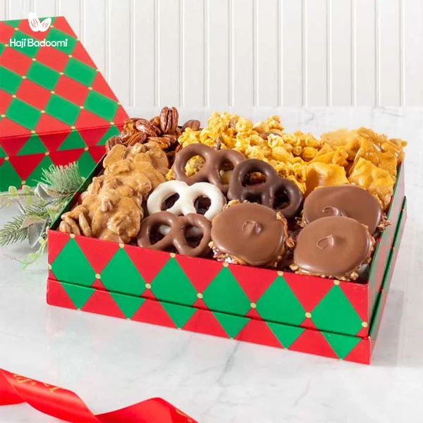 انتخاب هدایا برای باکس هدیه: گذاشتن خوراکی و شیرینی در جعبه کادویی