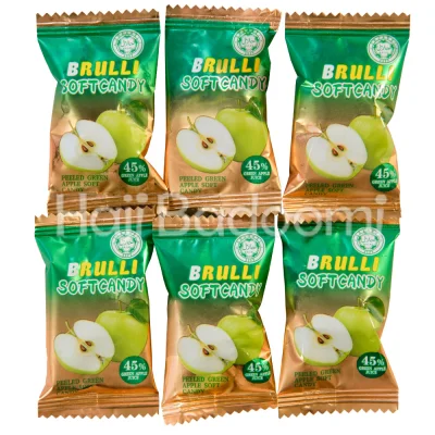 پاستیل ژله ای برولی با 45 درصد شهد سیب سبز