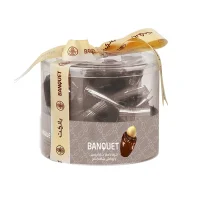 خرما فندقی بانکت با روکش شکلات تلخ بسته طلقی 5۰۰ گرمی