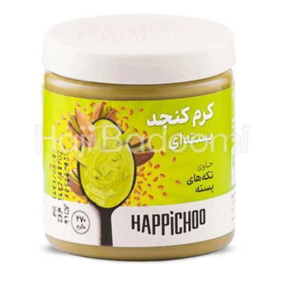 کرم کنجد پسته‌ ای حاوی تکه‌ های پسته هپیچو 270 گرم