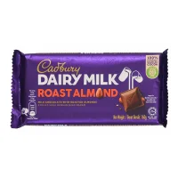 شکلات تخته ای دیری میلک کدبری با مغز بادام بو داده 160 گرمی