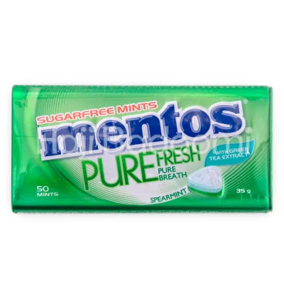 آبنبات خوش بو کننده دهان منتوس نعناع خنک و چای سبز پیور فرش 35 گرمی