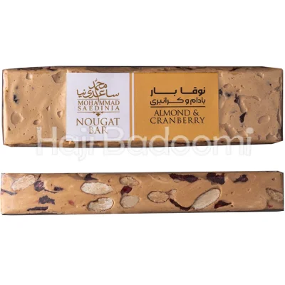 نوقا بار محمد ساعدی نیا بادام و کرنبری 130 گرمی
