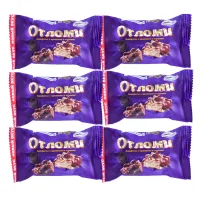 ویفر شکلاتی اوتلومی آکوند با کرم کارامل و تکه های بادام زمینی و کشمش