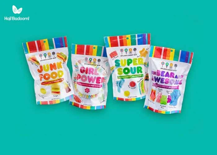 بسته‌بندی‌های جذاب و رنگارنگ آبنبات‌ها