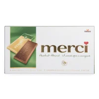 شکلات تخته ای فندق و بادام مرسی 100 گرمی