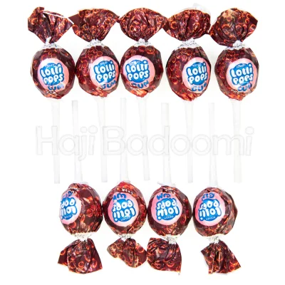 آبنبات چوبی لولی پاپس روشن با طعم کولا