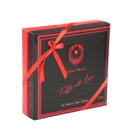 ترافل کادویی دوتایی مون دست ساز قرمز و مشکی 160 گرمی